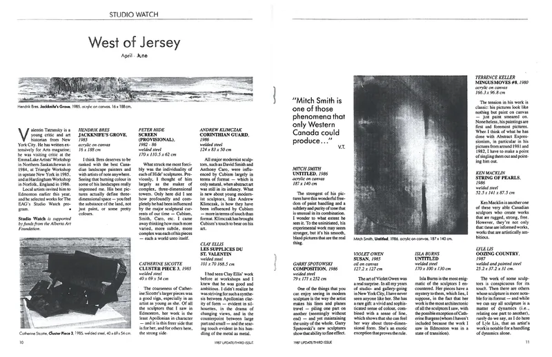 First page of “West of Jersey”