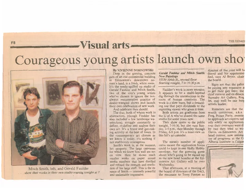First page of “Courageous Young Artists”
