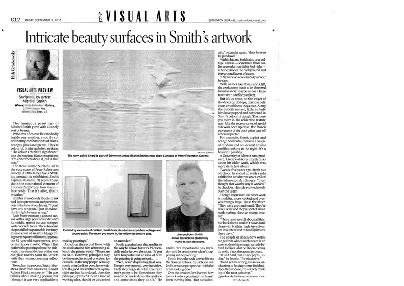 First page of “Intricate Beauty Surfaces in Smith’s Artwork”